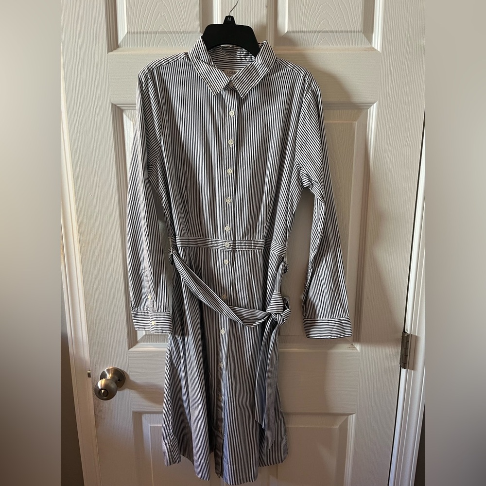 Striped J Crew dress size 8.  Never worn.